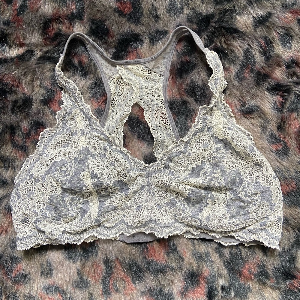 gray bralette